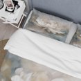 thumbnail image 4 of Designart "Lotus Floral Melodies in White" Floral Lotus Bedding Covert Set - Lotus White Floral Bed Set With 1 Sham, 4 of 6