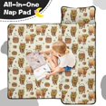 thumbnail image 4 of Highland Cow and Sunflower Print Teens Toddler Nap Mat with Pillow, Sleeping Mat Bag for Preschool Daycare 59"x22", 4 of 6
