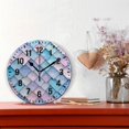 thumbnail image 2 of Yayeee 10" Wall Clock Battery Operated Quartz Round Silent Non-Ticking Home Decor, Purple Art Pattern, 2 of 6