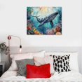 thumbnail image 5 of whale ocean coral reef Canvas Canvas Wall Art Living Room Bedroom Home Office Wall Decor Canvas Prints Wall Art, 5 of 6