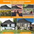 thumbnail image 2 of SANOPY 10'x20' Ez Pop up Canopy Party Tent with 6 Sidewalls, Waterproof and Sun Shelter Heavy Duty Canopy for Market with Carry Bag, Black, 2 of 8