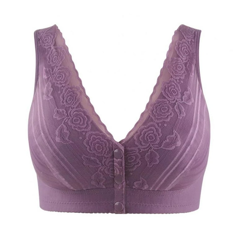 Plus Size Purple V-Neck Underwear.