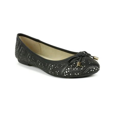 - Alpine Swiss Botanic Womens Ballet Flats Lazer Cut Ballerina Bow Slip On Shoes