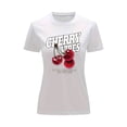 thumbnail image 1 of Playera Blusa De Cerezas Cherry Vibes Ropa Para Mujer Color Blanco Talla Grande Marca Emil SaEs, 1 of 4