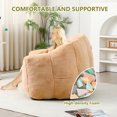thumbnail image 4 of Aoowow Giant Bean Bag Chair with Filler, Comfy Faux Fur Bean Bag Chairs for Adults and Kids, Lazy BeanBag Sofa Stuffed Floor Sofa with Memory Foam for Bedroom Apartment Living Room,Brown, 4 of 7