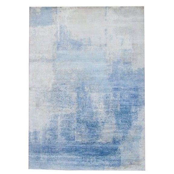 Wahi Rugs Hand Knotted Transitional Oxidized Silky Broken Abstract Design 5'0"x8'0" -W11050