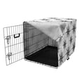 thumbnail image 3 of Compass Dog Crate Cover, Black and White Sketch Style Windrose Discovering New Places Nautical Elements, Easy to Use Pet Kennel Cover for Medium Large Dogs, 35" x 23" x 27", Black White, by Ambesonne, 3 of 6