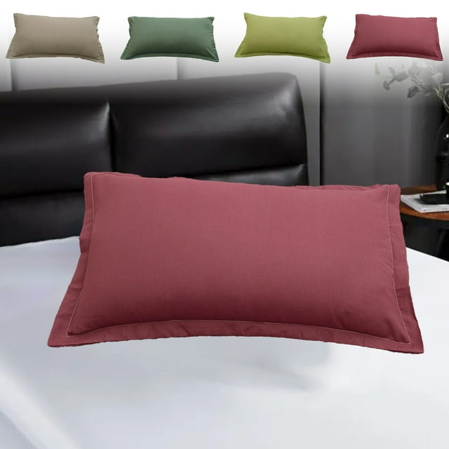 Reduced Price,Solid Color Pillowcase, Polyester Sleep Pillowcase, Soft and Breathable, 18.90x29.13in, 4 Colors, | 100%Polyester, Green-120 $BS$3