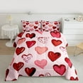 thumbnail image 3 of Homewish Oil Painting Loves Bedding Comforter Set,Valentine'S Day Theme Twin Comforter Sets,Pink Red Bedding Set For Men Women,Microfiber Bedroom Decor Reversible,2-Piece, 3 of 9