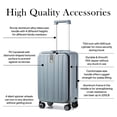 thumbnail image 6 of Hanke Luggage Hardside Suitcase with Wheels & Front Opening, 24in Large Checked in Luggage Aluminum Frame PC Rolling Suitcases Travel Bag TSA Lock - Grey, 6 of 6