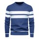 thumbnail image 1 of Gibobby Suéter cuello redondo hombre Suéter de punto informal para hombre de otoño e invierno, con cuello redondo, color cálido, manga larga(Azul oscuro,Extra Grande), 1 of 2
