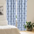 thumbnail image 3 of Ambesonne Blue Mandala Window Curtains, Abstract Flower Motif, Each 28" W x 63" L, Royal Blue and Navy Blue, 3 of 5