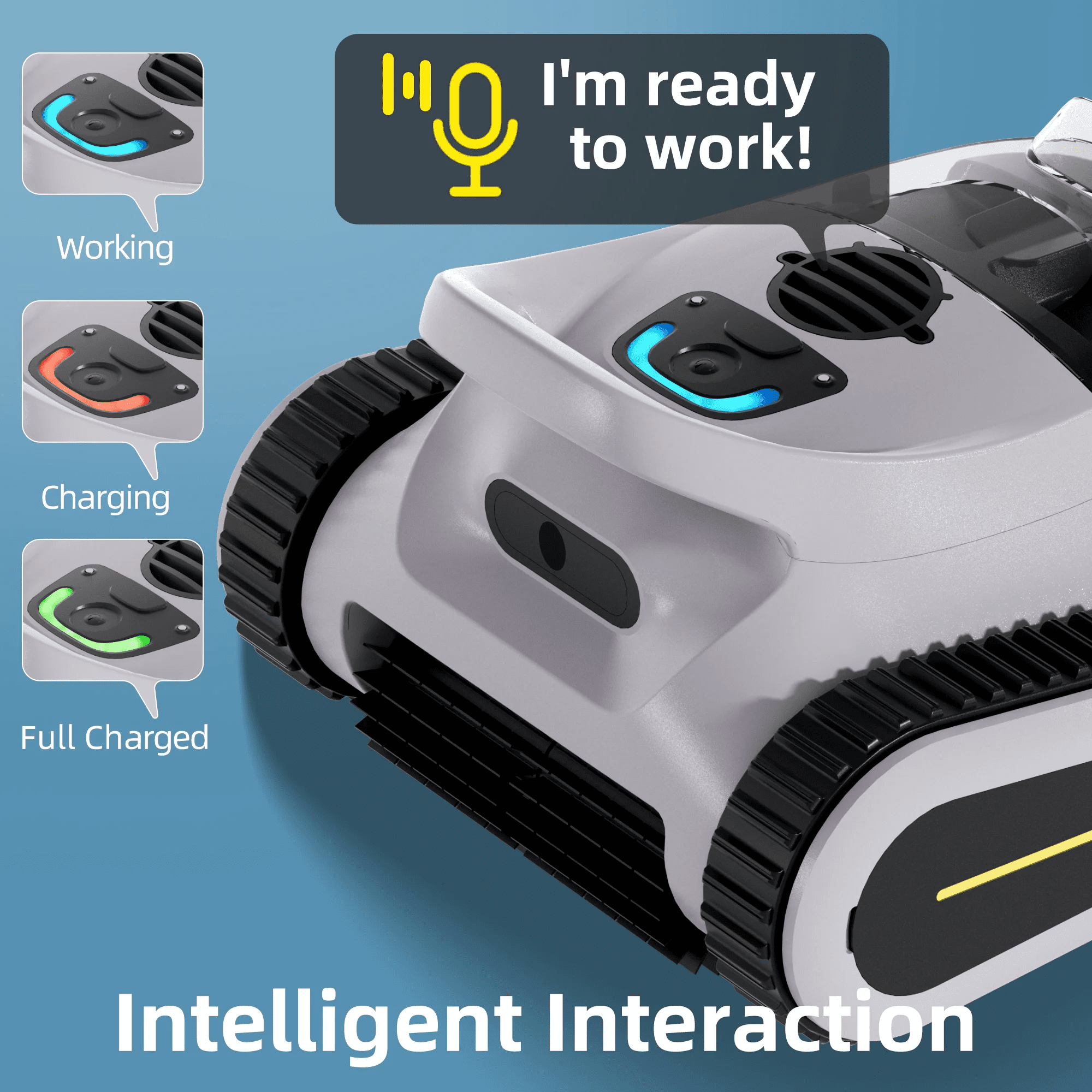 ZAMSLVRH Cordless Robotic Pool Cleaner with Brushless Motor, Smart Navigation, Dual-Filter System & 150-Min Runtime for In-Ground and Above-Ground Pools