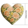 thumbnail image 3 of Heart Shaped Floral Throw Pillow for Romantic Home Decor, Soft Fabric Cushion for Couch, Bed, Valentine's Day Gift B, 3 of 7