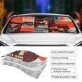thumbnail image 4 of WARHOOME Car Sunshades for Windshield, Newspaper Vintage Print Universal Block Heat and UV Rays Car Sun Shade, Small, 4 of 7