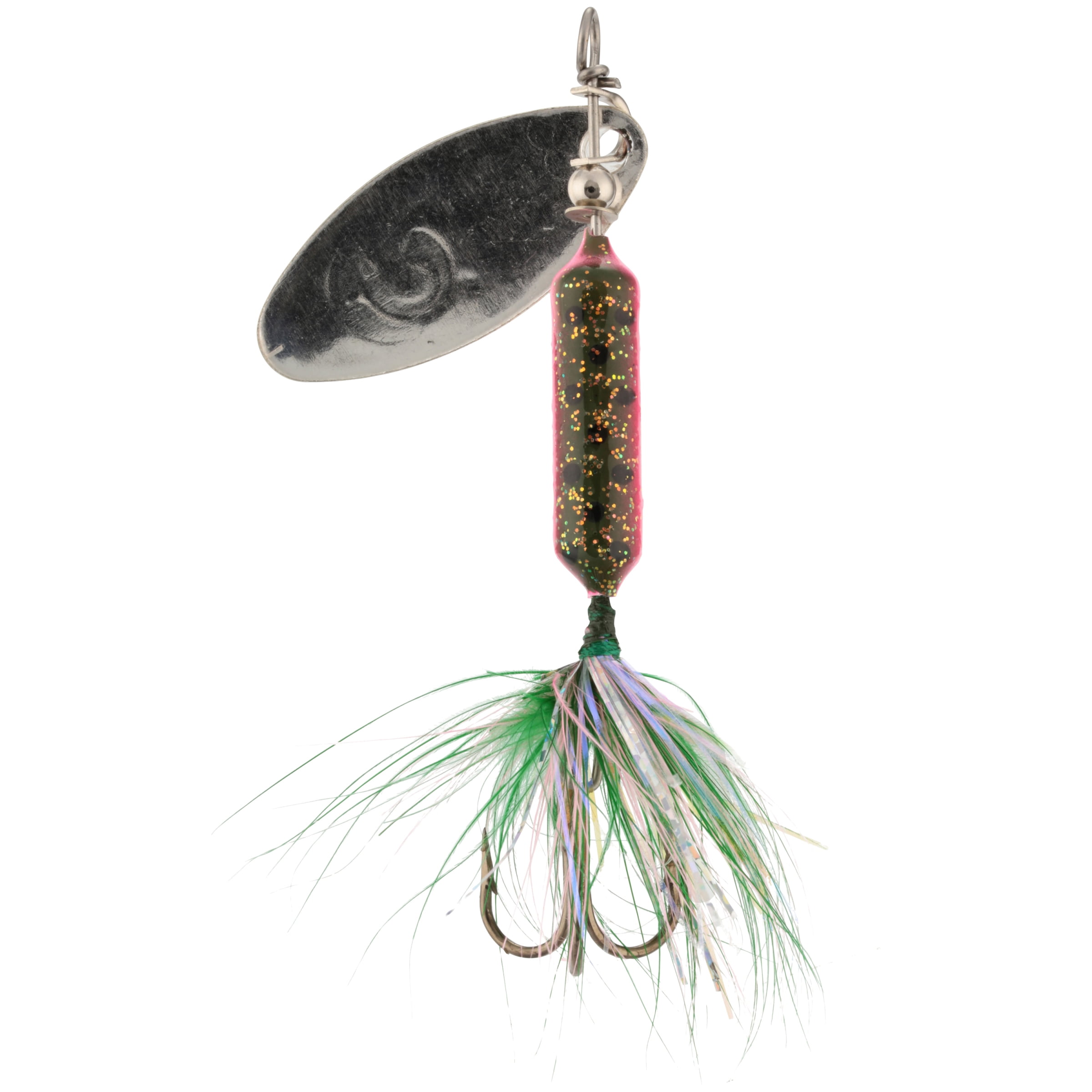 Worden's® Original UV Coated, Tinsel Glitter Rainbow 1/6 oz, Rooster Tail®, Inline Spinnerbait Fishing Lure