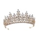 thumbnail image 2 of Tiara de boda, diadema, regalo, diadema decorativa, tocado de novia, corona, diadema Estilo A Dorado, 2 of 8