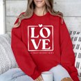 thumbnail image 2 of Love Heart Sweatshirts for Women Valentines Day Oversized Pullover Fleece Tops Trendy Holiday Gifts, 2 of 6