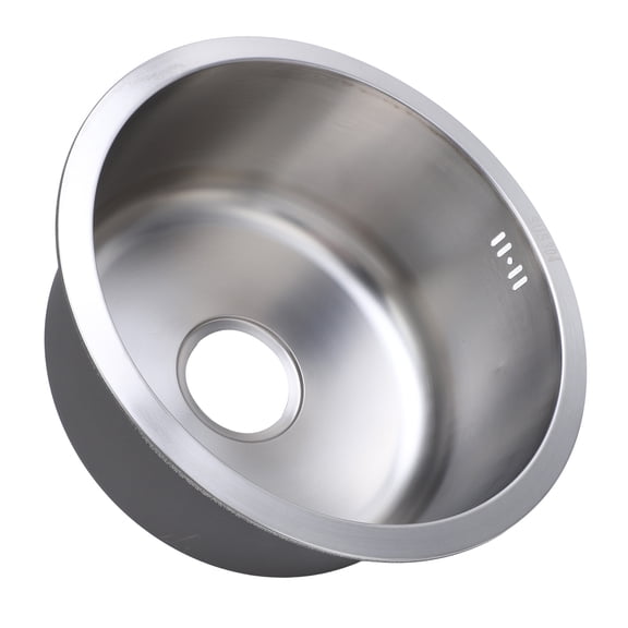 Single Bowl, 304 Stainless Steel Round Single Bowl Bar Sink Kitchen Sink for Washing Vegetables Fruits