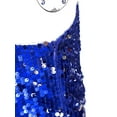 thumbnail image 6 of iiniim Kids Girls Sparkly Party Sequin Jumpsuit One Shoulders Sleeveless Short Romper Dancewear Royal Blue 12, 6 of 7