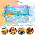 thumbnail image 4 of YOYTOO Insulated Lunch Bag, Double Deck Lunch Tote Bag Cooler Box with Adjustable Strap, Mermaid, 4 of 7