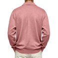 thumbnail image 4 of Mens Polo Shirts Long Sleeve Button Down Collar Casual Golf Shirt Breathable Basic Solid Color Loose Tops, L, 4 of 6