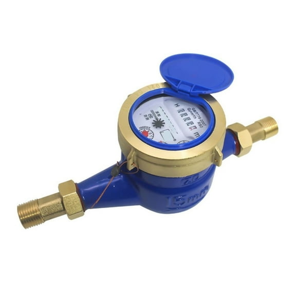 DN15 Water Meter Heavy Duty Brass Flow Measure Tap Cold Water Meter Home Garden Wet Table Measuring Tools Water Measurement ,Accurate Measurement