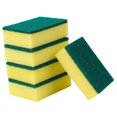 thumbnail image 4 of Juego de 5 esponjas de limpieza de cocina, estropajos antiarañazos para platos y cuencos, doble cara Rectangular, 4 of 9