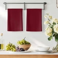 thumbnail image 2 of Pure Red Wine Kitchen Towels Set of 4, Simple Solid Color Soft Microfiber Dish Towels, Absorbent Quick-Dry Washable Dishcloths for Kitchen Cleaning, Drying Dishes, 18x28 Inches, 2 of 9