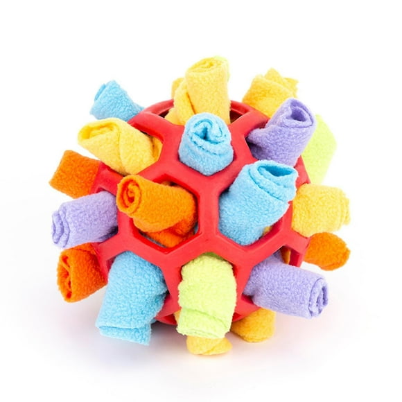 Jouets Casse-Tête Interactifs pour Chien Encouragent les Habiletés Naturelles de Fouille Jouet Portable pour Animal Balle à Renifler Jouet d'Entraînement à Alimentation Lente
