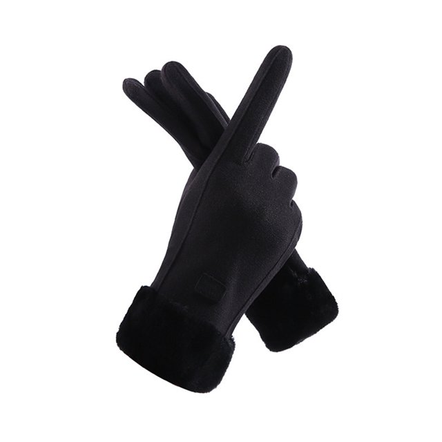 Guantes de invierno para mujer con dedos táctiles para enviar mensajes de texto gruesos y cálidos