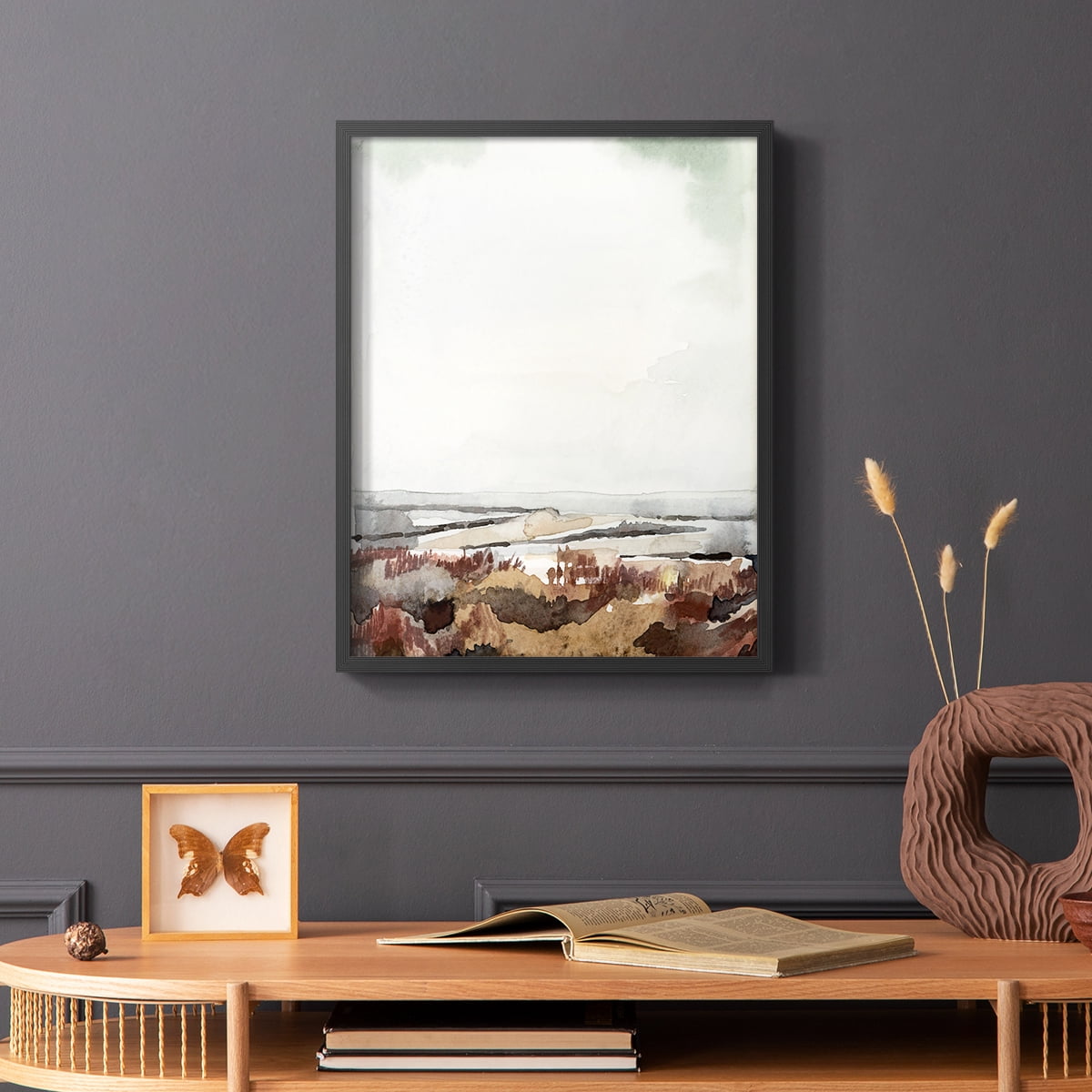 Coastal Inlet Study I Framed Print in Black Solid Wood Framed Print No Nail Hanging