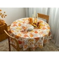 thumbnail image 4 of Fall Thanksgiving Tablecloth Tabletop Collection for Kitchen Dining Decoration Parties Harvest, Fall Leaves, Tablecloth, 60" Round, 4 of 6