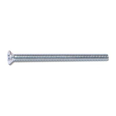 

#6-32 x 2 Zinc Plated Steel Coarse Thread Phillips Flat Head Machine Screws