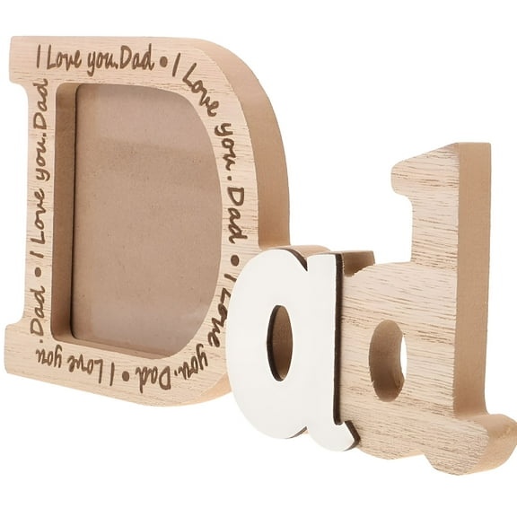 LAMIRO Wooden Dad Sign Desktop Picture Frame