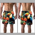 thumbnail image 3 of luoweisi Men's Beach Shorts Quick Dry Swim Trunks with Mesh Lining Toucan S, 3 of 5