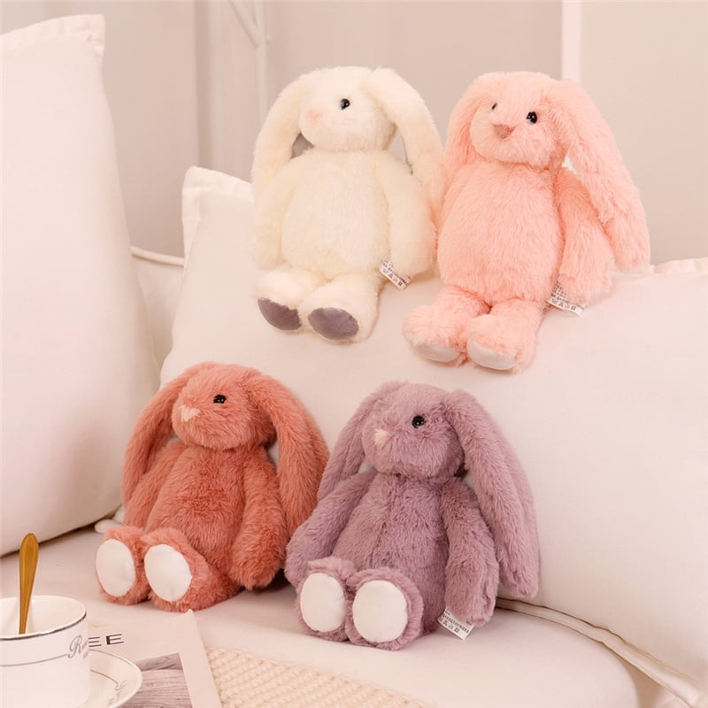 Cute Lop Rabbit Plush Toys Soft Stuffed Long Ears Bunny Doll Funny Baby's Sleeping Companion Room Decor Girls Boys Birthday Gift