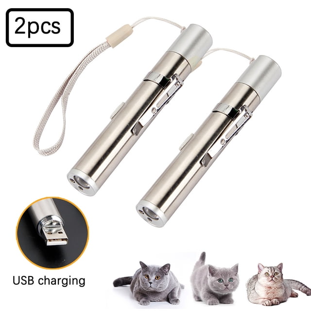 Rechargeable USB Flashlight with Three Light Modes for Interactive Cat Toy