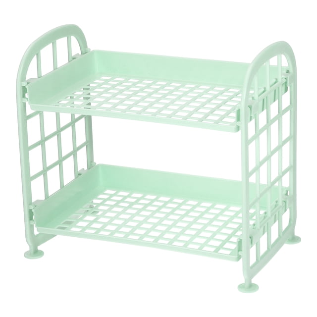 Organizador de Maquillaje Duradero para Mujeres 1pc para Baño, Escritorio de Oficina, Dormitorio Universitario, Plástico Verde