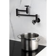 thumbnail image 2 of Kingston Brass KS8105RKX Webb Wall Mount Pot Filler Faucet with Knurled Handle, Oil Rubbed Bronze, 2 of 7