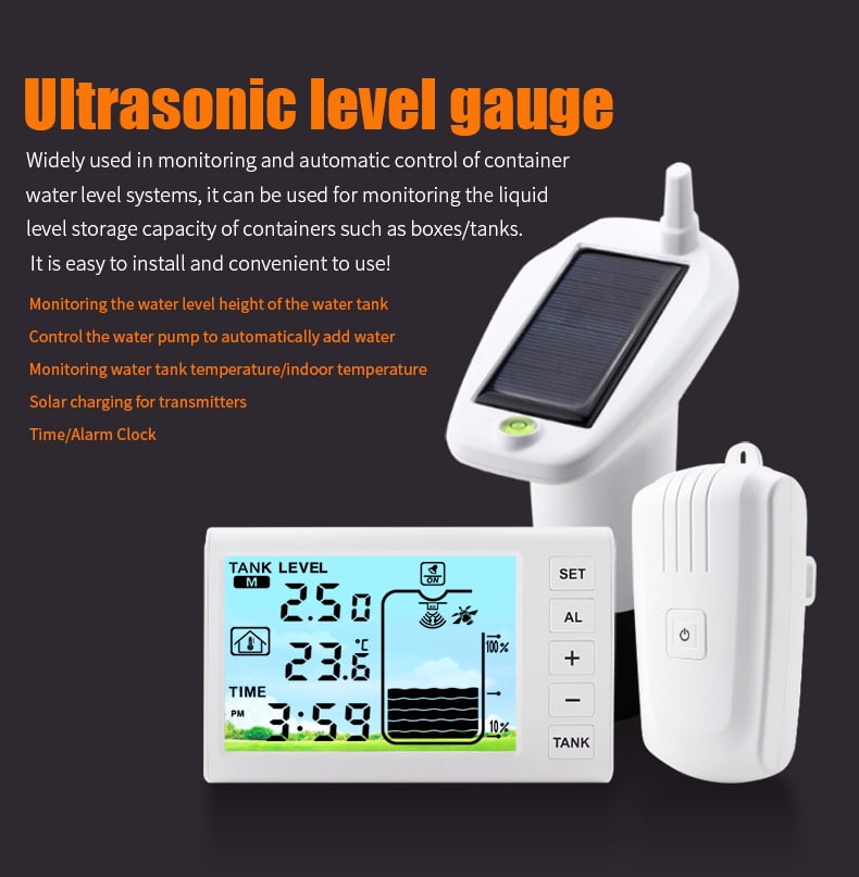 Gauge Ultrasonic Level Sensor Ultrasonic Water Tank Liquid Depth Level ...