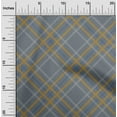 thumbnail image 1 of oneOone Organic Cotton Voile Fabric Tartan Check Printed Fabric 1 Yard 42 Inch Wide, 1 of 4