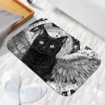 thumbnail image 6 of 1pc Black Cat with Wings Absorbent Non-Slip Bathroom Thickened Flannel Rug Decor,Soft,Quick Drying,Suitable For Indoor/outdoor Use,Bathrooms,Bedrooms,Kitchens,Terrace,Laundry Rooms,16"x24", 6 of 9