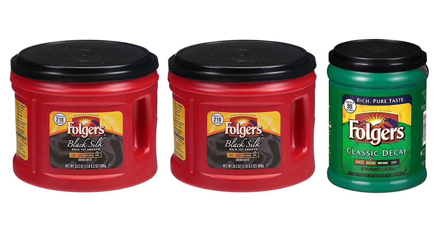 Folgers Combination 224.2oz Black Silk Coffee & 11.3oz Classic Decaf