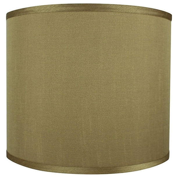 Urbanest Faux Silk Drum Lamp Shade, 12x12x10", Gold