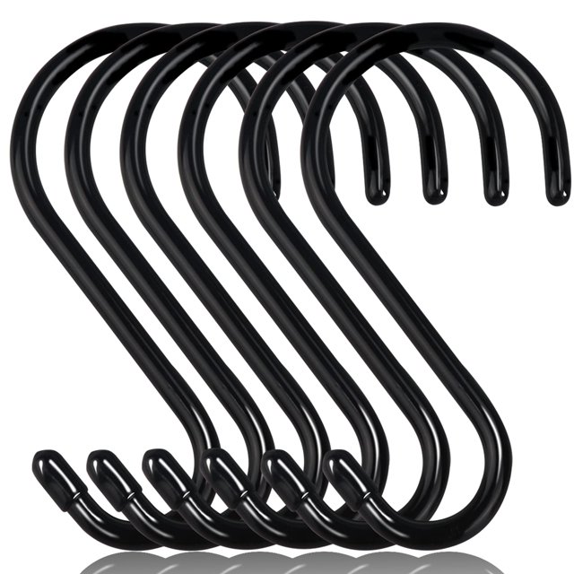 Ganchos DINGEE de 15 cm, resistentes, recubiertos de vinilo, paquete de 6