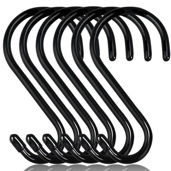 Ganchos DINGEE de 15 cm, resistentes, recubiertos de vinilo, paquete de 6