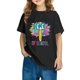 thumbnail image 4 of Fiudx Camiseta para Niños, Suave Mezcla de Poliéster, Cuello Redondo Comodo, Manga Corta, Informal, para Uso Diario, para Niños y Niñas, Talla 3-14 Años, Lavado a Mano., 4 of 7