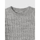 thumbnail image 2 of Suéter GAP para bebés varones con tejido trenzado, cuello redondo, gris, 2 años, 2 of 2