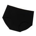 thumbnail image 4 of Bragas Mujer Calzoncillos transpirables de cintura media sin costuras Ropa interior suave, Negro, 3XL Jumpingount AP001340-02, 4 of 7